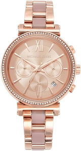 Michael Kors Sofie Chronograph Rose Gold Dial Rose Gold Steel Strap Watch For Women - MK6560 Buy Now By Michael Kors