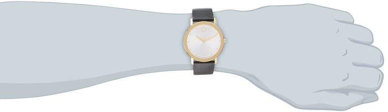 Movado TC Silver Dial Black Leather Strap Watch For Men - 606695 Buy Now By Movado