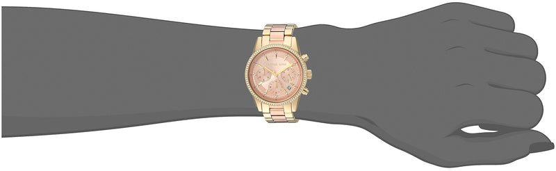 Michael Kors Ritz Chronograph Rose Dial Two Tone Steel Strap Watch for Women - MK6475 Buy Now By Michael Kors