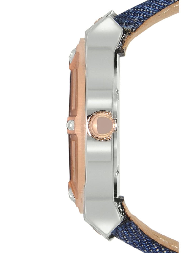 Guess Jet Setter Analog Blue Dial Blue Denim Strap Watch For Women - W0289L1 Buy Now By Guess