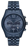 Michael Kors Lexington Chronograph Blue Dial Blue Steel Strap Watch for Men - MK8480