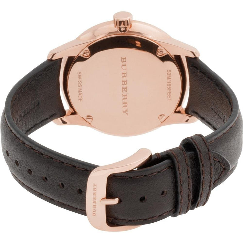 Burberry The Classic Brown Dial Brown Leather Strap Watch for Men - BU10012 Buy Now By Burberry
