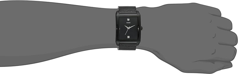 Guess Diamonds Black Dial Black Mesh Strap Watch for Men - W0298G1 Buy Now By Guess