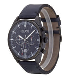 Hugo Boss Pioneer Quartz Blue Dial Blue Leather Strap Watch For Men - 1513711 Buy Now By Hugo Boss