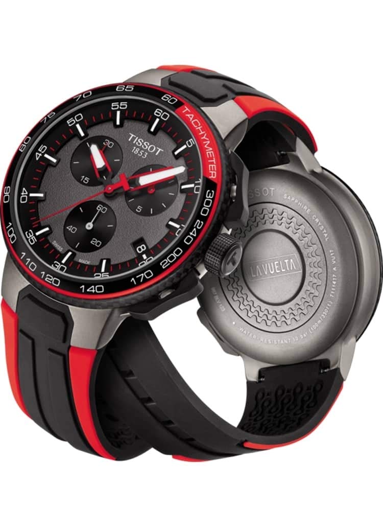 Tissot T Race Cycling Vuelta Black Dial Two Tone Rubber Strap Watch For Men - T111.417.37.441.01 Buy Now By Tissot
