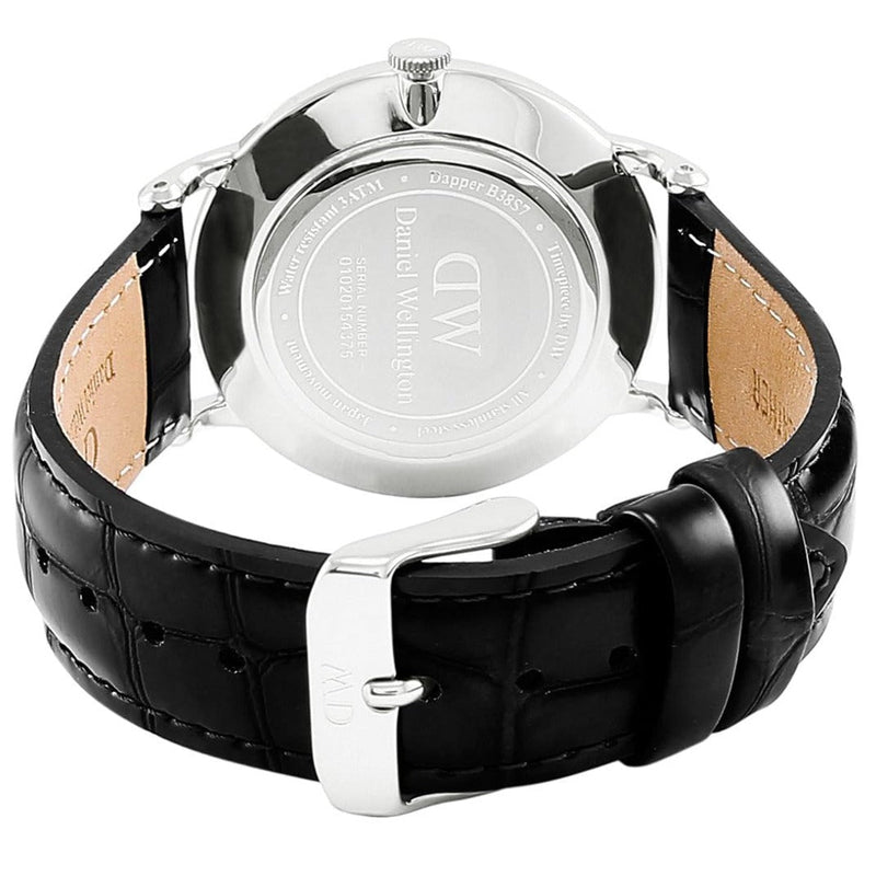 Daniel Wellington Dapper Reading Quartz White Dial Black Leather Strap Watch For Women - DW00100117 Buy Now By Daniel Wellington