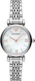 Emporio Armani Donna Mother of Pearl Dial Silver Steel Strap Watch For Women - AR11204