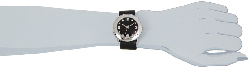Marc Jacobs Amy Black Dial Black Leather Strap Watch for Women - MBM1140 Buy Now By Marc Jacobs