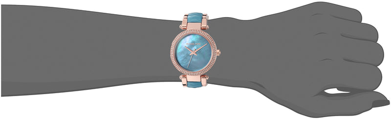 Michael Kors Parker Blue Mother of Pearl Dial Two Tone Steel Strap Watch for Women - MK6491 Buy Now By Michael Kors