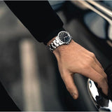 Daniel Wellington Iconic Link Black Dial Silver Steel Strap Watch For Women - DW00100342 Buy Now By Daniel Wellington
