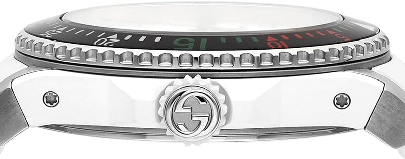 Shop Gucci Dive Tiger White Dial White Rubber Strap Watch For Men - YA136329 in USA