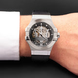 Maserati Potenza Automatic Black Dial Black Leather Strap Watch For Men - R8821108001 Buy Now By Maserati
