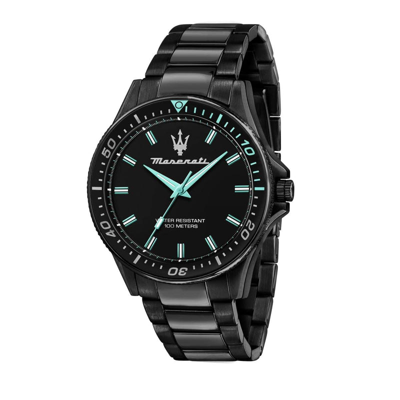 Maserati SFIDA Aqua Edition Analog Black Dial Black Steel Strap Watch For Men - R8853144001 Buy Now By Maserati