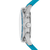 Michael Kors Hadyn Analog Silver Dial Blue Rubber Strap Watch for Women - MK7485 Buy Now By Michael Kors