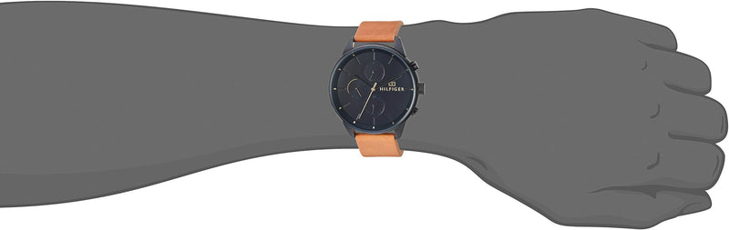 Tommy Hilfiger James Quartz Black Dial Brown Leather Strap Watch For Men - 1791486 Buy Now By Tommy Hilfiger