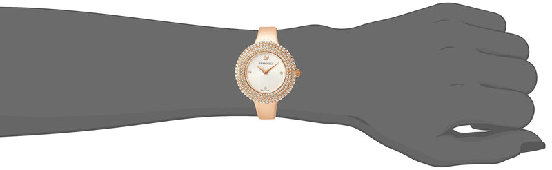 Shop Swarovski Crystal Rose Silver Dial Rose Gold Steel Strap Watch for Women - 5484073 in USA