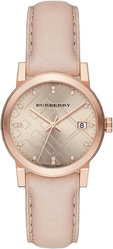Burberry The City Diamonds Beige Dial Beige Leather Strap Watch for Women - BU9131 Buy Now By Burberry
