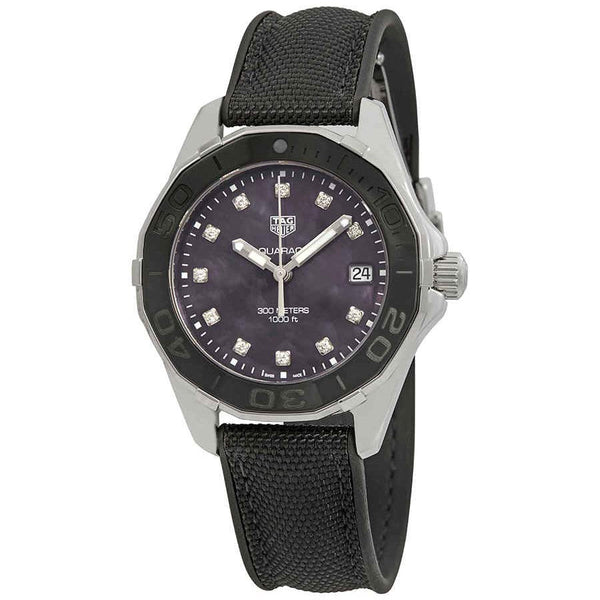 Shop Tag Heuer Aquaracer Black Mother of Pearl Dial Watch for Women - WAY131M.FT6092 in USA