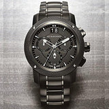 Shop Burberry Endurance Chronograph Quartz Black Dial Black Steel Strap Watch For Men - BU9801 in USA