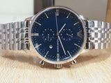 Emporio Armani Gianni Chronograph Blue Dial Silver Steel Strap Watch For Men - AR80013 Buy Now By Emporio Armani