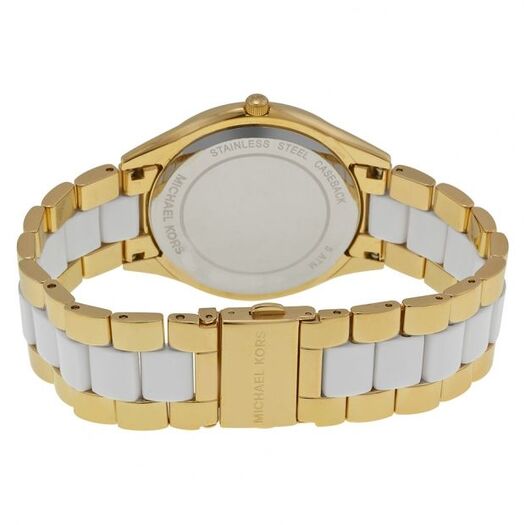 Michael Kors Slim Runway Quartz White Dial Two Tone Steel Strap Watch For Women - MK4295 Buy Now By Michael Kors