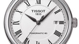 Tissot Carson Powermatic 80 White Dial Black Leather Strap Watch For Men - T085.407.16.013.00