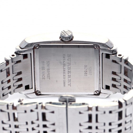 Burberry Heritage Diamond White Dial Silver Stainless Steel Strap Watch for Women - BU1583 Buy Now By Burberry