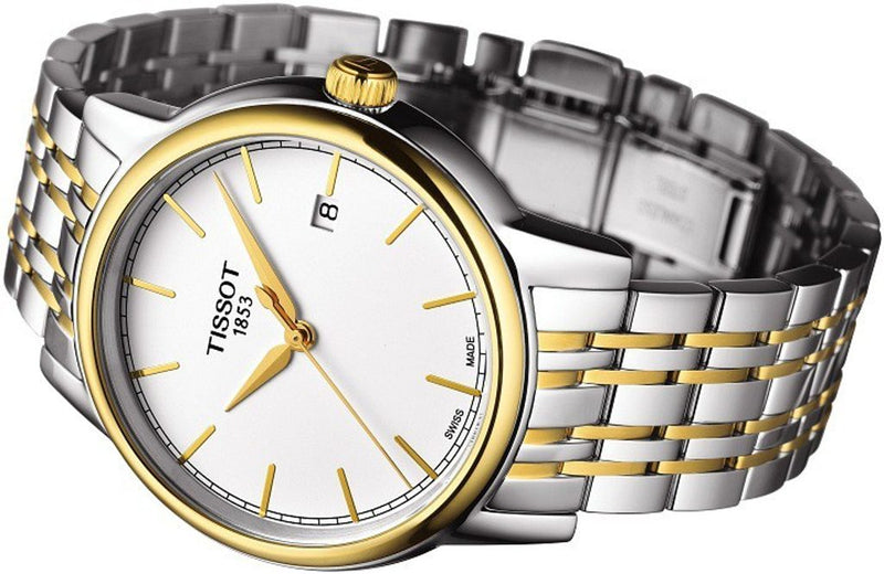 Tissot T Classic Carson Quartz White Dial Two Tone Steel Strap Watch for Men - T085.410.22.011.00 Buy Now By Tissot