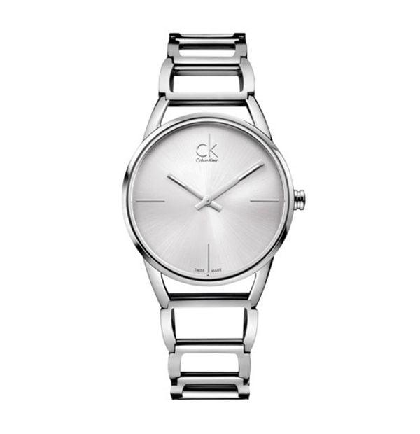Calvin Klein Stately White Dial Silver Steel Strap Watch for Women - K3G23126 Buy Now By Calvin Klein