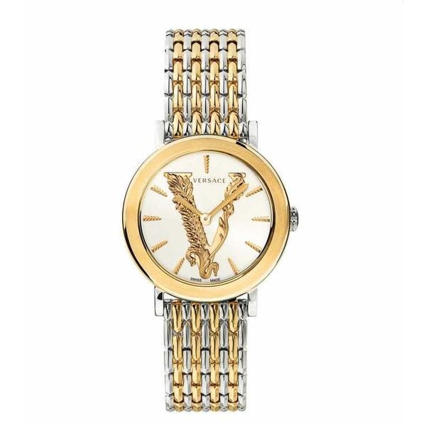 Versace Virtus Quartz White Dial Two Tone Steel Strap Watch for Women - VEHC00719 Buy Now By Versace