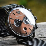 Emporio Armani Aviator Brown Dial Grey Mesh Bracelet Watch For Men - AR11141 Buy Now By Emporio Armani
