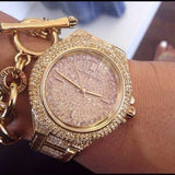 Shop Michael Kors Camille Crystal Rose Gold Dial Rose Gold Steel Strap Watch for Women - MK5862 in USA