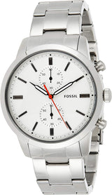 Fossil Townsman White Dial Silver Steel Strap Watch for Men - FS5346 Buy Now By Fossil
