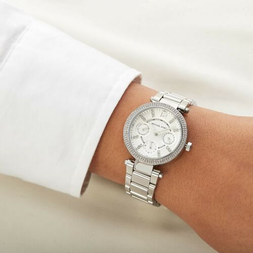 Michael Kors Parker Silver Dial Silver Steel Strap Watch for Women - MK5615 Buy Now By Michael Kors
