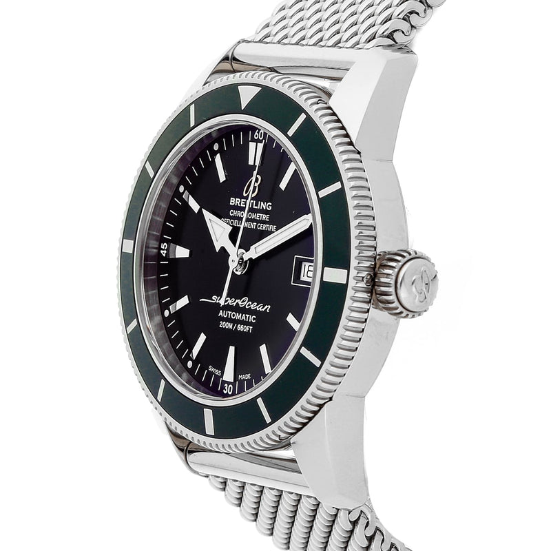 Shop Breitling Superocean Heritage 42mm Chronograph Green Bezel Mens Watch - A1732136 in USA