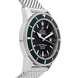 Shop Breitling Superocean Heritage 42mm Chronograph Green Bezel Mens Watch - A1732136 in USA