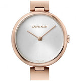 Shop Calvin Klein Wavy White Dial Rose Gold Steel Strap Watch for Women - K9U23646 in USA