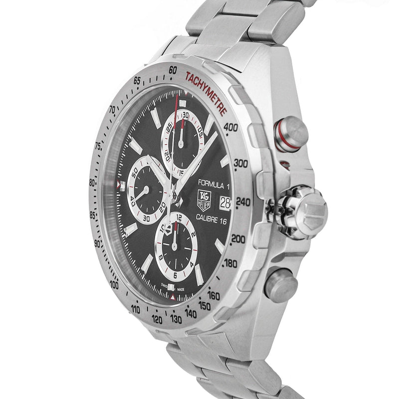 Tag Heuer Formula 1 Calibre 16 Automatic Chronograph Black Dial Silver Steel Strap Watch for Men - CAZ2010.BA0876 Buy Now By Tag Heuer
