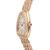 Bvlgari Serpenti Seduttori Diamonds Silver Dial Rose Gold Steel Strap Watch for Women - SERPENTI103146