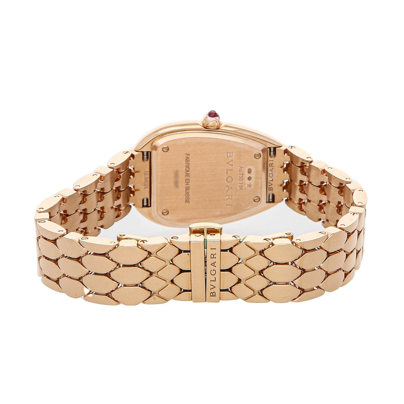 Bvlgari Serpenti Seduttori Diamonds Silver Dial Rose Gold Steel Strap Watch for Women - SERPENTI103146