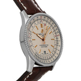 Shop Breitling Navitimer 1 Automatic 41mm White Dial Brown Leather Strap Mens Watch - A17326211G1P1 in USA