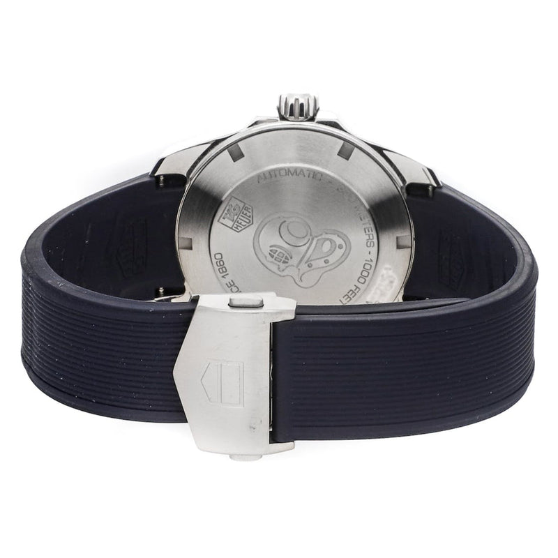 Shop Tag Heuer Aquaracer Calibre 5 Blue Dial Blue Silicone Strap Watch for Men - WAY211C.FT6155 in USA