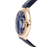 Cartier Ballon Bleu De Cartier Blue Dial Blue Leather Strap Watch for Men - WGBB0036