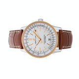 Shop Breitling Navitimer Automatic 41mm White Dial Brown Leather Strap Mens Watch - U17326241G1P1 in USA