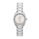 Shop Omega Seamaster Aqua Terra Quartz Diamond Silver Dial Silver Steel Strap Watch for Women - 220.10.28.60.54.001 in USA