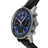 Shop Breitling Navitimer B01 Chronograph 41 Blue Dial Black Leather Strap Watch for Men - AB0139241C1P1 in USA