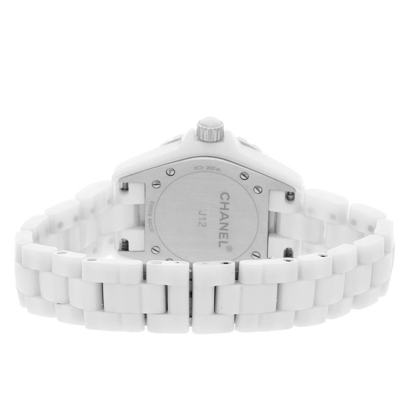 Chanel J12 Diamonds Quartz Ceramic White Dial White Steel Strap Watch for Women - J12 H2422