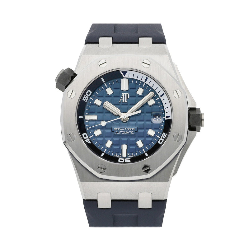 Audemars Piguet Royal Oak Offshore Diver Blue Dial Blue Rubber Strap Watch for Men - 15720ST.OO.A027CA.01