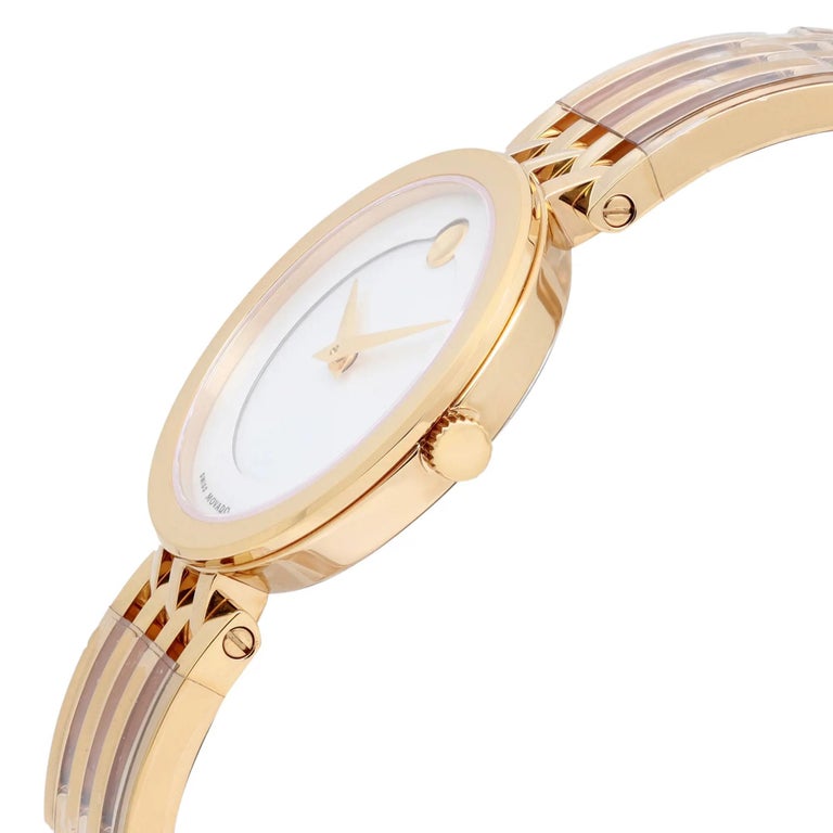 Movado Esperanza 28mm Mother of Pearl Dial Gold Steel Strap Watch For Women - 0607054 Buy Now By Movado