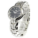 Shop Tag Heuer Link Quartz Diamonds Black Dial Silver Steel Strap Watch for Women - WAT1410.BA0954 in USA